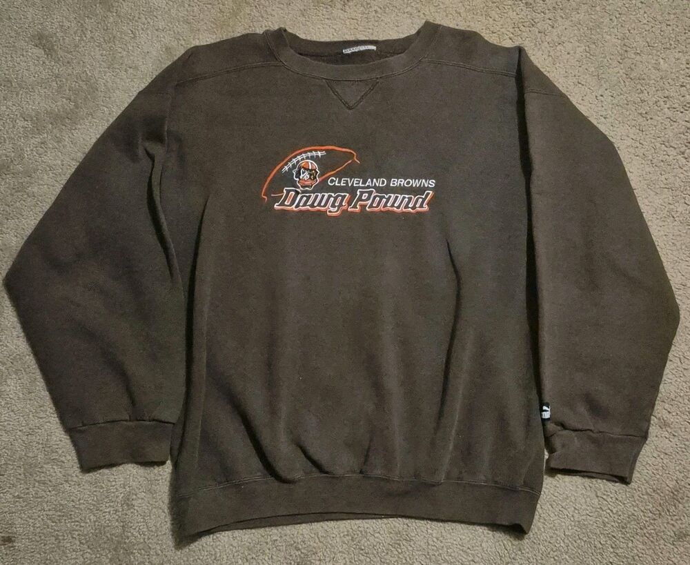Vintage Puma Cleveland Browns Dawg Pound Men's Sweatshirt